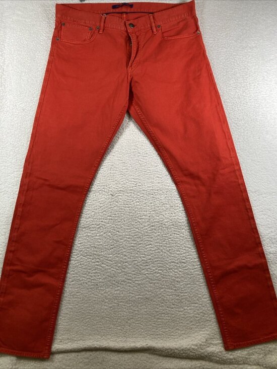 Ralph Lauren Other - NWT Ralph Lauren Purple Label Men's Orange Denim Jeans Size 36 X 34